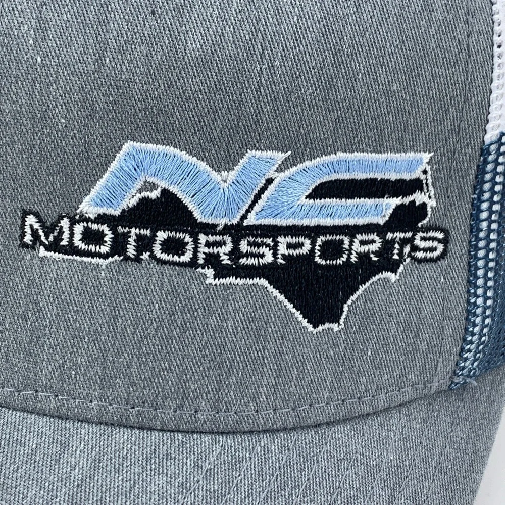 NC Motorsports Hat Flag Mesh Red White Blue Richardson 112PM Snap Trucker Cap